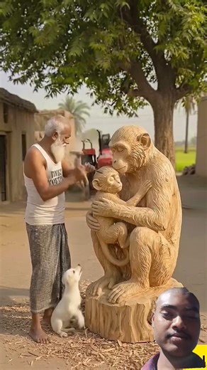 train monkey kissing baby🥰