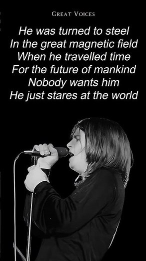 Iron Man - BLACK SABBATH (Isolated Vocals + Lyrics) #blacksabbath #ironman #ozzyosbourne #lyrics