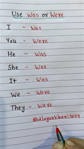 Was or Were ? How they used in English Grammar ? 🔥