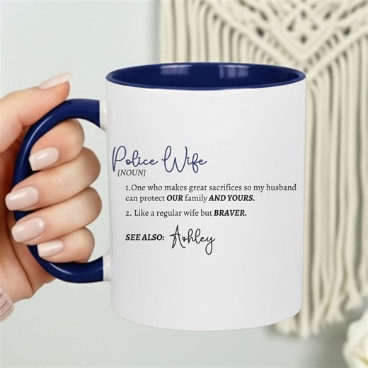 Personalized Police Officer Wife Definition Mug, Law Enforcement Wife, Cop Wife Mug, Police Coffee Cups, Wee Woo Wife, Gifts for Cop - Etsy