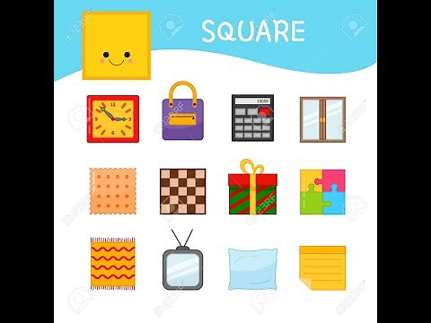 Square# shape# objects for kids