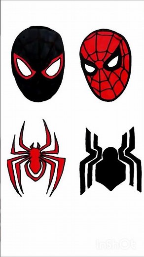 How To Draw 4 héroes Marvel's Spider-man #spiderman #drawing #art #howtodraw #short