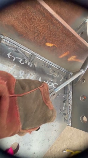 flux core welding 2f fillet weld multi pass #fcaw #worshop #safety #construction