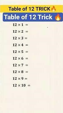 🔥 Easy Table Tricks | Learn Table of 12 in Seconds | Fun & Fast Math Tricks | #shorts #mathtricks