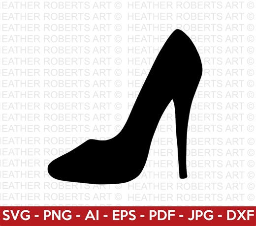 High Heel Stiletto Silhouette: Fashion SVG, PNG, PDF - Etsy