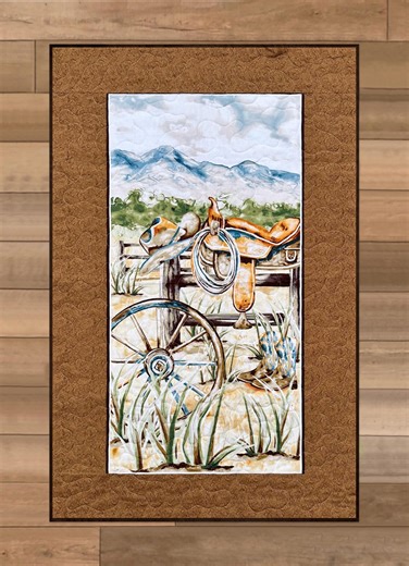 Western Horse Riding Lap Quilt, Cowboy Themed Quilt Decor - Etsy