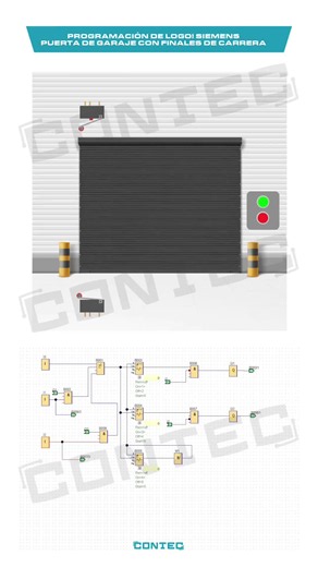 PROGRAMACIÓN DE LOGO! SIEMENS / PUERTA DE GARAJE CON FINALES DE CARRERA 📚 Manual de programación de PLC desde cero 👉🏼PDF link en mi perfil #plc #plclogo9 #plcsiemens #industrial #electricidad