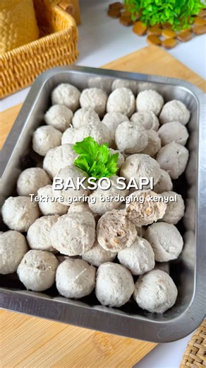 Resep bakso sapi berdaging, garing, kenyal anti gagal ! #resepsimple #resepbakso #baksosapi