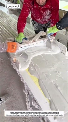 Perfect Concrete Casting Process | Smooth Finish with Precision Teamwork