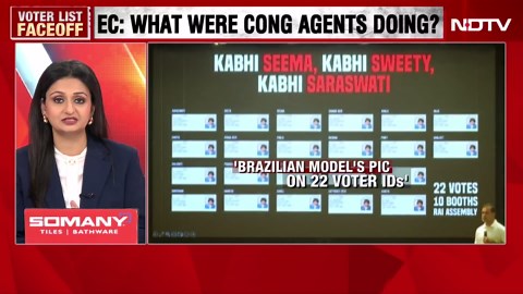 "Brazilian Model Voted 22 Times": Rahul Gandhi's Hydrogen Bomb, BJP Counters