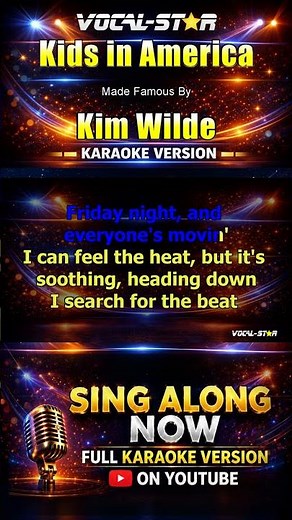 Kim Wilde - Kids in America (Karaoke Studio Version) #vocalstar #karaoke #backingtrack