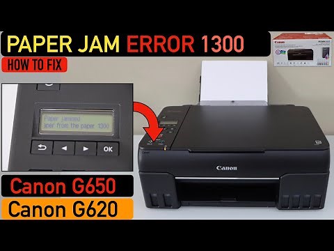 Canon Pixma G620, G650 Paper Jam, Fix Error 1300.
