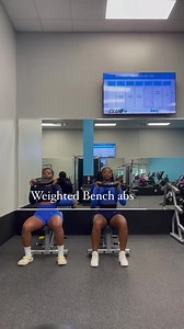 Weighted bench abs! Beginner friendly 😇 #facebook #abs #beginnerfriendly | BodiedbyAsia