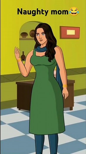 Naughty mom😂 #cartoon #animation #funnycartoon