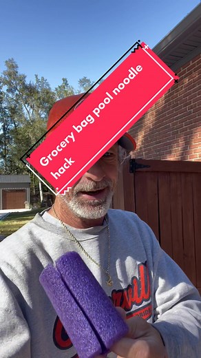 Innovative Grocery Bag Pool Noodle Hack