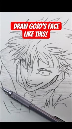 How to draw gojo's face like this?