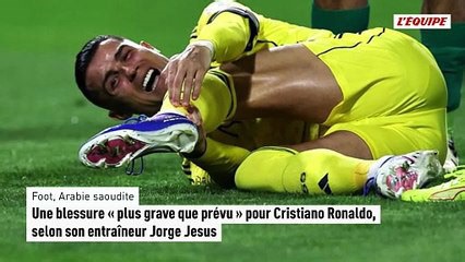 Une blessure « plus grave que prévu » pour Cristiano Ronaldo, selon son entraîneur - Foot