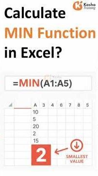 Excel MIN Function | Find Lowest Value Fast