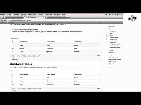 Formation bootstrap 3 cours 4 : Les tableaux