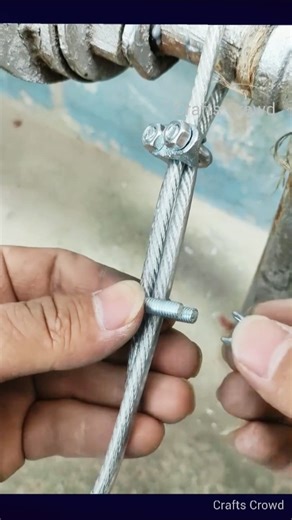 DIY Wire Rope Sleeve & Cable Clip Hack! #DIYInnovation #Shorts