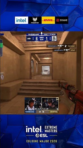 venomzera ABSOLUTELY DESTROYED THEM in 1v3 clutch! #esl #colognemajor #cs2