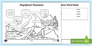 Labelling Magnificent Mountains Worksheet