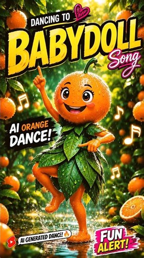 AI Orange Dances to Baby Doll Song 🍊😂 | Ragini MMS 2 Dance Cover