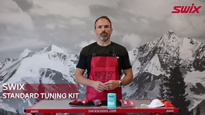 SWIX Ski and Snowboard Touchup and Wax Kit - Comprehensive Winter Sports Maintenance Set with F4 Wax, Pocket Edger, Gummi Stone, Ski Brake Retainers, and Ski Straps