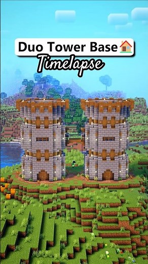 Minecraft 2 Player Tower House Timelapse 🏡 #minecraft