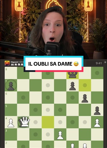 Erreur dans la partie d'échecs : Oublier la dame !