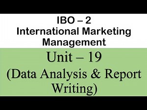 Unit-19 || Data Analysis & Report Writing || IBO-2 || Scoremax+