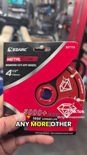 Best cutoff wheel on the market from Ezarc. I have cut metal rods, tubs, sheet metal, wood, aluminum, and plastic and the blade just keeps going. #ezarc #cutoff #grinder #tools #shoptools