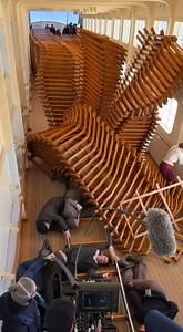 The Deck Chair Avalanche A Deck Promenade BTS #BehindTheScenes #MovieSet #Filmmaking #LeonardoDiCaprio #TitanicMovie #HollywoodBTS #VFX #FilmCrew | Filmmaking BTS