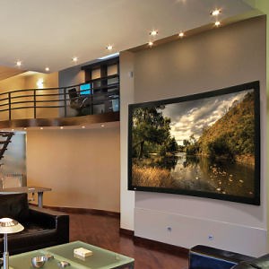 [Hot Item] 120" 16: 9 Curved Fixed Frame Screen with Acoustically Transparent Fabric Screen