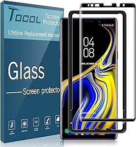 TOCOL Compatible with Samsung Galaxy Note 9 Screen Protector Tempered Glass Case Friendly Alignment Frame Easy Installation 3D Curved