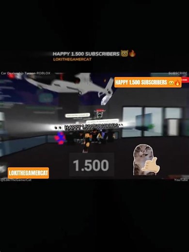 Happy 1.500 Subscribers 😼🔥 #roblox #cardealershiptycoon #youtubeshorts #shortsfeed #1500subs #cdt