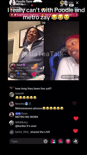It was the way they both froze, I’m crying 😭😭 #poodie #metrozay #nowthatstv