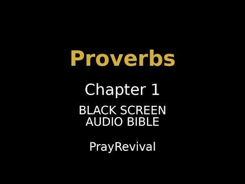 Proverbs 01 | Old Testament | Audio Bible | WEB