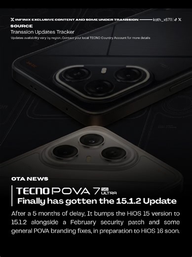 Tecno Pova 7 Ultra 5G Update to HiOS 15.1.2 Details