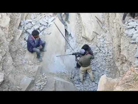 BSNL 5G Tower foundation excavation preparing for blasting for breaking extreme hard rock