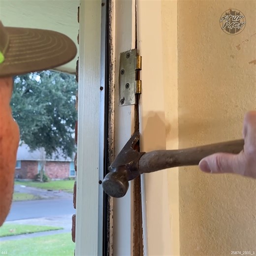 We show you how to remove an old front/back door and replace it with a newer one that will last longer and look much better! All with common tools. | Stud Pack, LLC