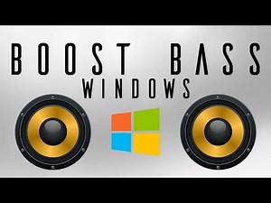 How to boost bass on Windows