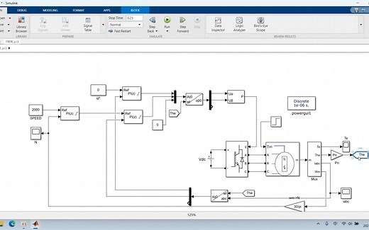 永磁同步电机Matlab-Simulink矢量控制快速建模