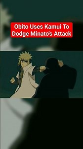 Obito Uses Kamui To Dodge Minato's Attack