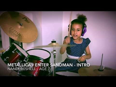 Enter Sandman Intro - Metallica - Drummer Girl - Nandi Bushell vs Lars Ulrich