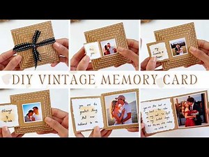 “DIY Vintage Memory Card 💌 | Handmade Valentine Gift Idea | Easy & Aesthetic Scrapbook Style Card”