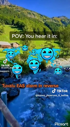 Reversed Tuvalu EAS Alarm Song on Sesame Street