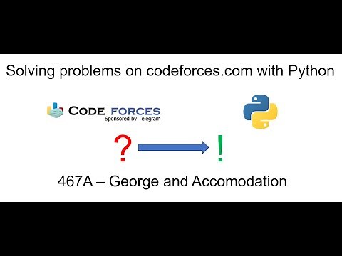 Solving problems on codeforces.com with Python - "467A - George and Accomodation"
