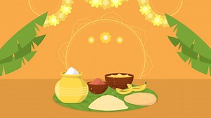 An animation of Flat indian onam illustration | Free Stock Video Footage