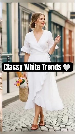 Classy White Summer Dresses Lookbook 🤍 Quiet Luxury Outfit Ideas #shorts